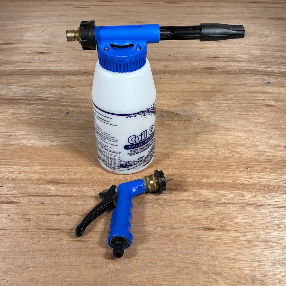 Nu-Calgon Coil Gun 4774-0 HVAC Coil Cleaner Multi-Ratio Foaming Sprayer Blue